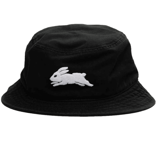 South Sydney Rabbitohs NRL Mens Black Twill Bucket Hat