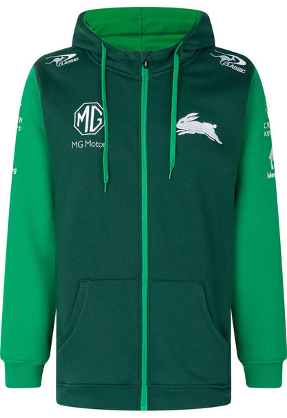 South Sydney Rabbitohs NRL Mens Green Full Zip Hoodie