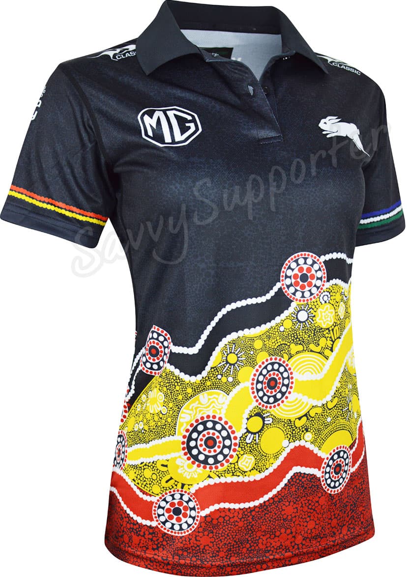 South Sydney Rabbitohs 2024 NRL Ladies Indigenous Polo Shirt