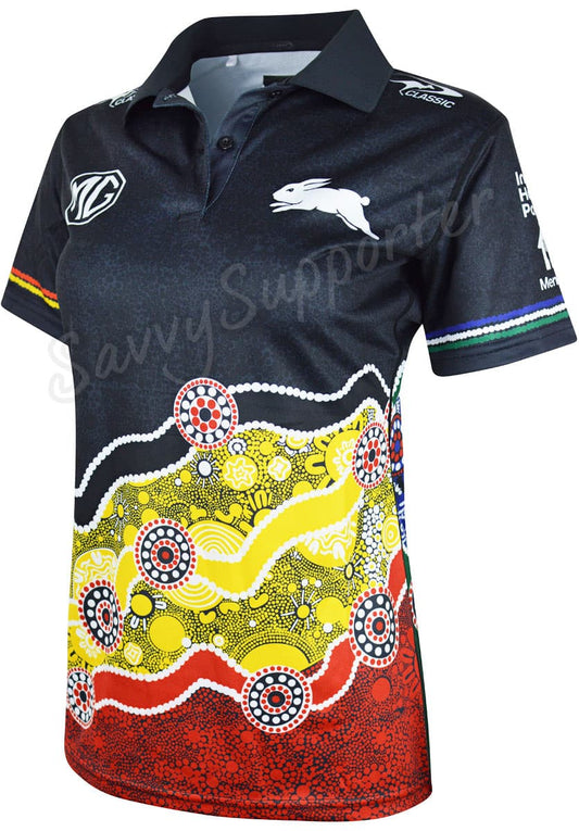 South Sydney Rabbitohs 2024 NRL Ladies Indigenous Polo Shirt