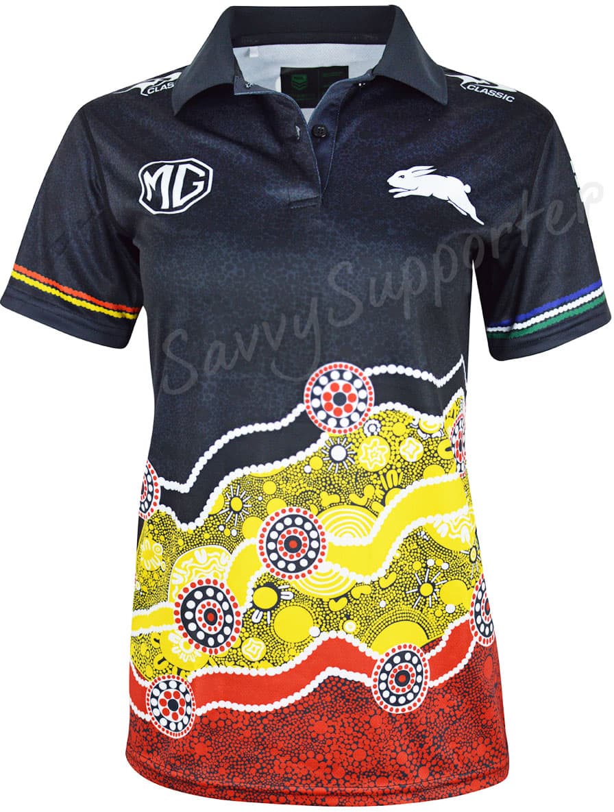 South Sydney Rabbitohs 2024 NRL Ladies Indigenous Polo Shirt
