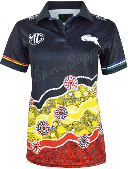 South Sydney Rabbitohs 2024 NRL Ladies Indigenous Polo Shirt