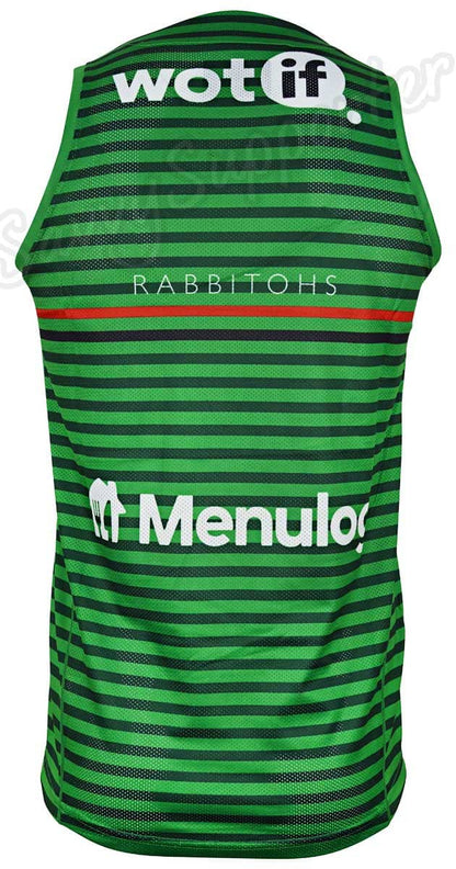 South Sydney Rabbitohs 2024 NRL Mens Green Training Singlet