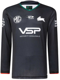 South Sydney Rabbitohs 2025 NRL Mens Long Sleeve Black Training Tee