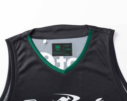 South Sydney Rabbitohs 2025 NRL Mens Black Training Singlet