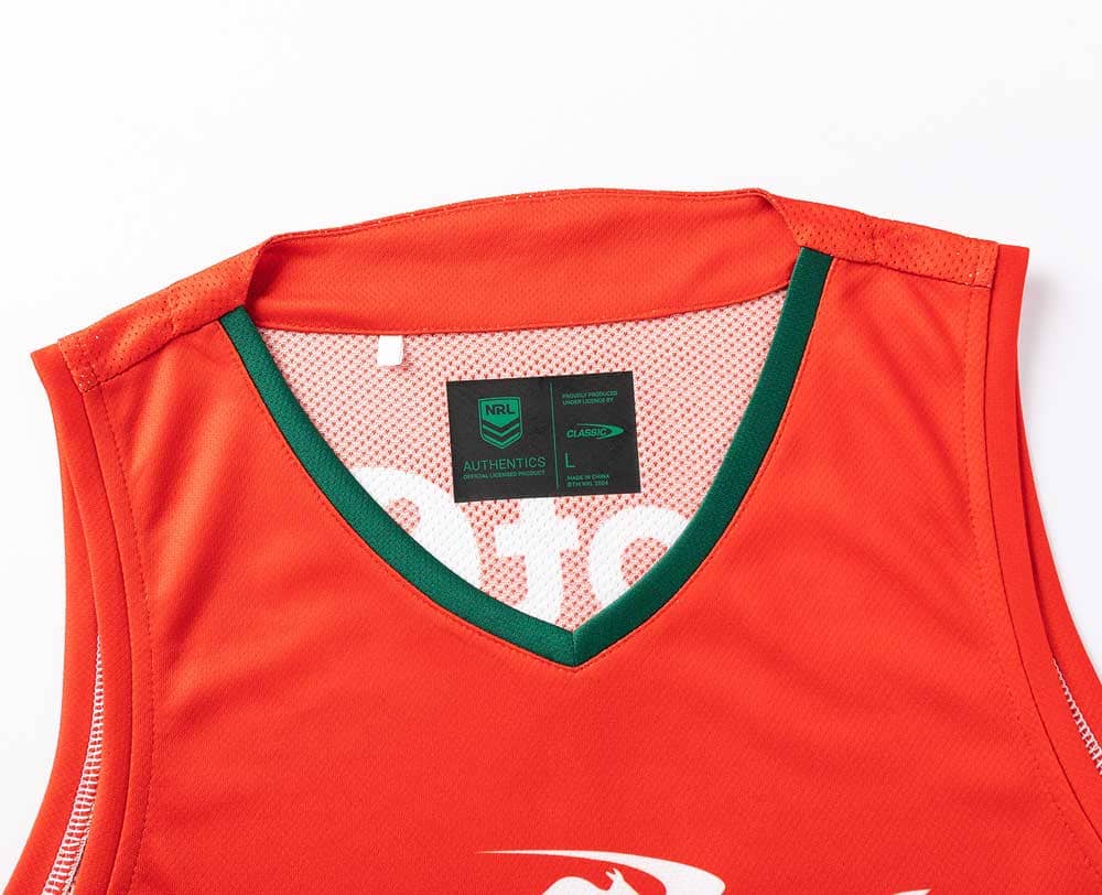 South Sydney Rabbitohs 2025 NRL Mens Red Training Singlet