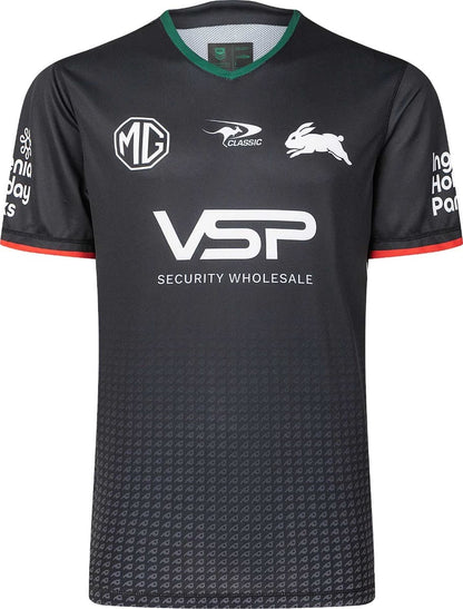 South Sydney Rabbitohs 2025 NRL Kids Black Training Shirt