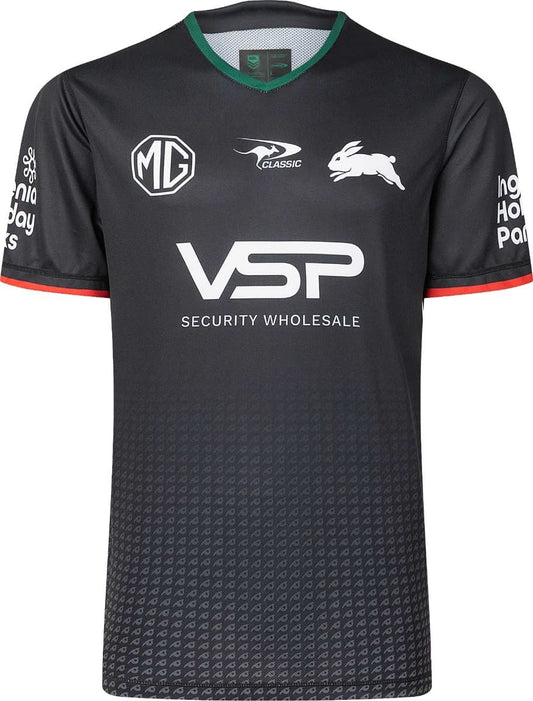 South Sydney Rabbitohs 2025 NRL Kids Black Training Shirt