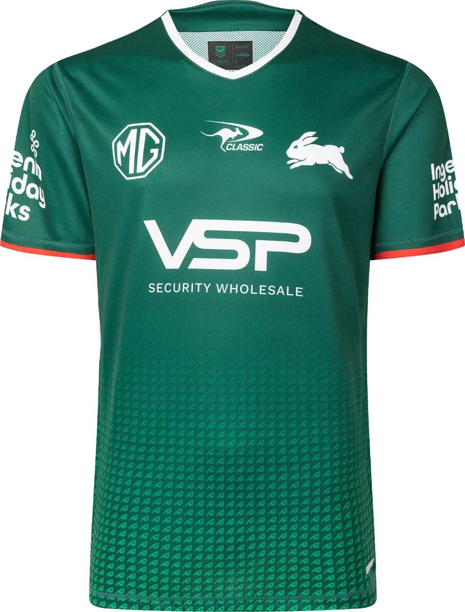 South Sydney Rabbitohs 2025 NRL Mens Green Training Shirt