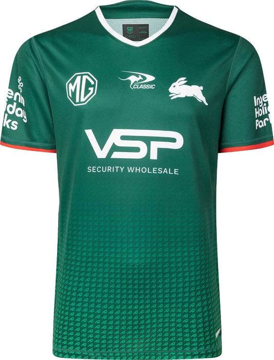South Sydney Rabbitohs 2025 NRL Mens Green Training Shirt