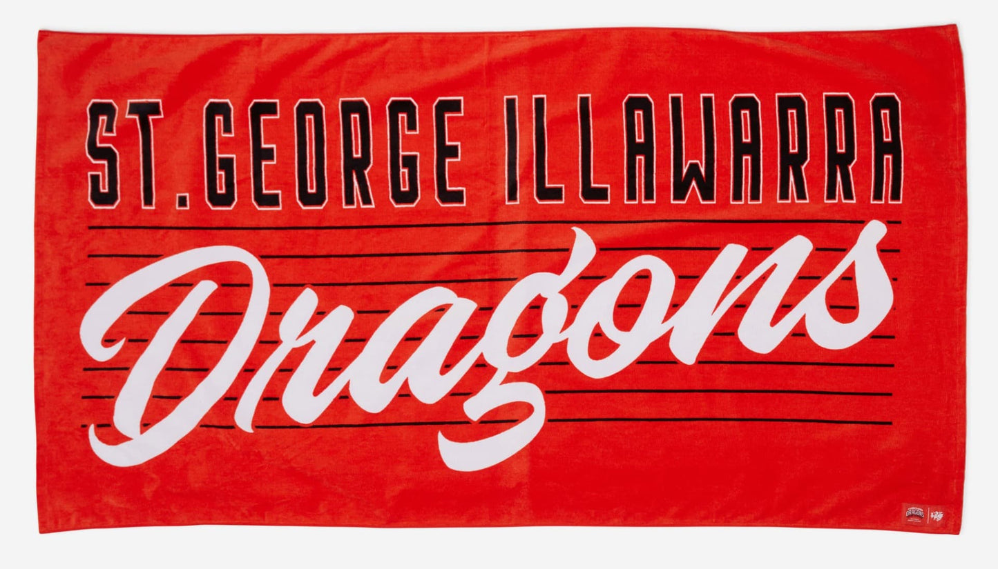 St George Dragons NRL Headline Mega Beach Towel 170cm x 90cm