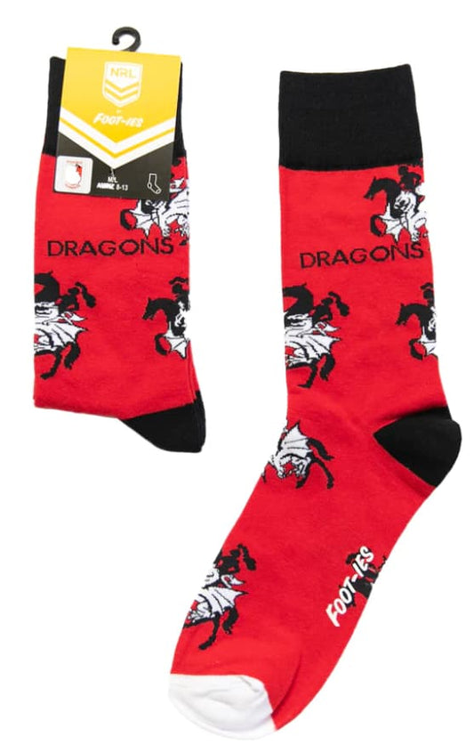 St George Dragons NRL Adults Large Logo Socks