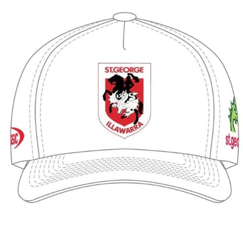St George Dragons NRL White Media Cap