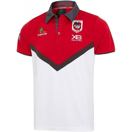 St George Dragons NRL White Media Polo Shirt