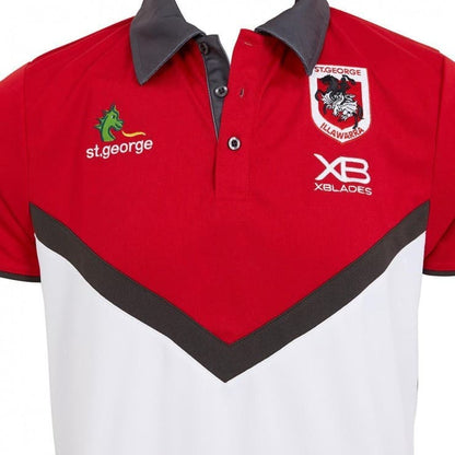 St George Dragons NRL White Media Polo Shirt
