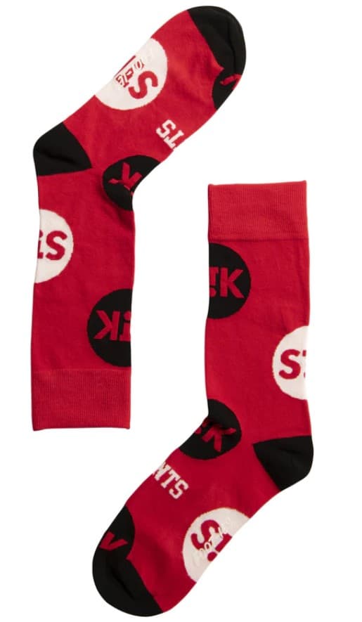 St Kilda Saints AFL Adults Logo Dots Socks 50% OFF