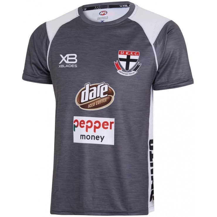St Kilda Saints AFL Mens Grey Training Shirt
