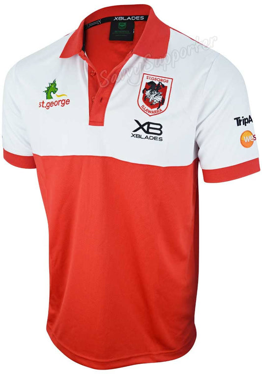 St George Dragons 2020 NRL Mens Media Polo Shirt