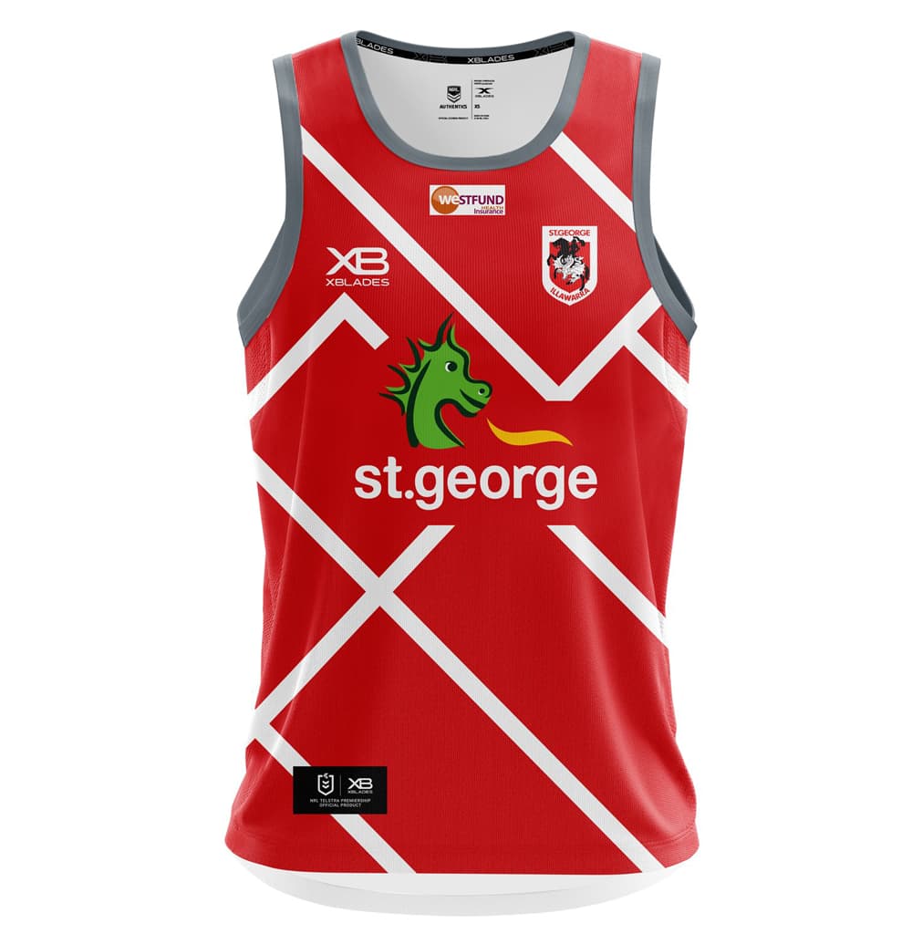 St George Dragons NRL Red Training Singlet