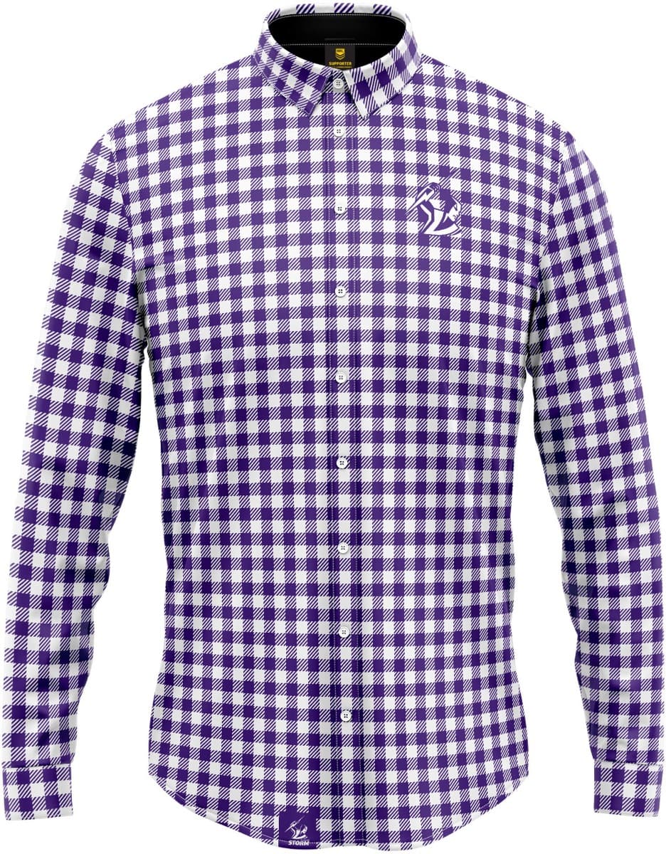 Melbourne Storm NRL Mens Dawson Business Shirt