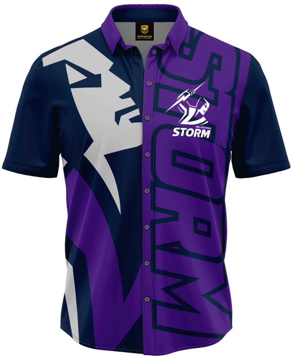 Melbourne Storm NRL Mens Showtime Party Shirt