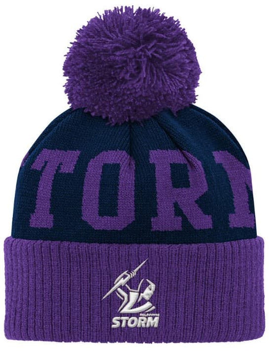 Melbourne Storm NRL Kids Navy Beanie