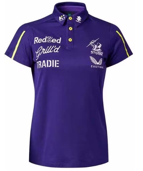 Melbourne Storm NRL Ladies Media Polo Shirt