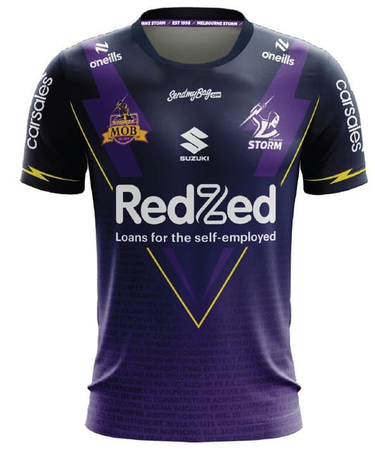 Melbourne Storm 2025 NRL Mens Warm Up Shirt
