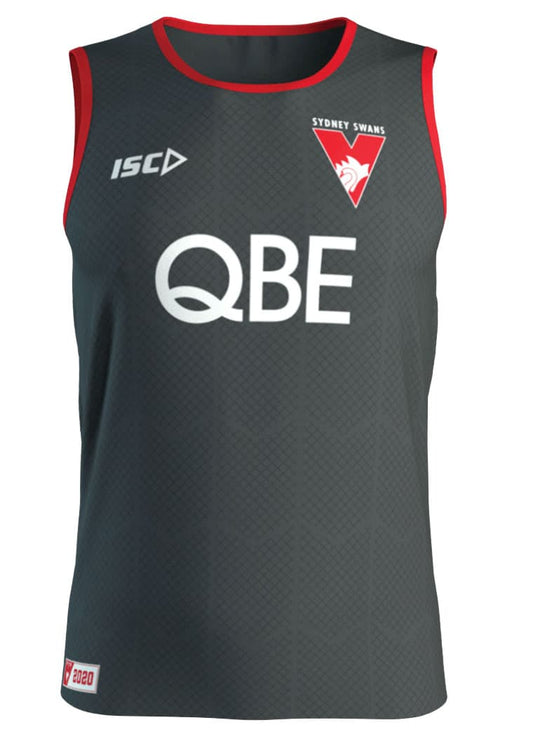 Sydney Swans AFL Mens Carbon Training Singlet