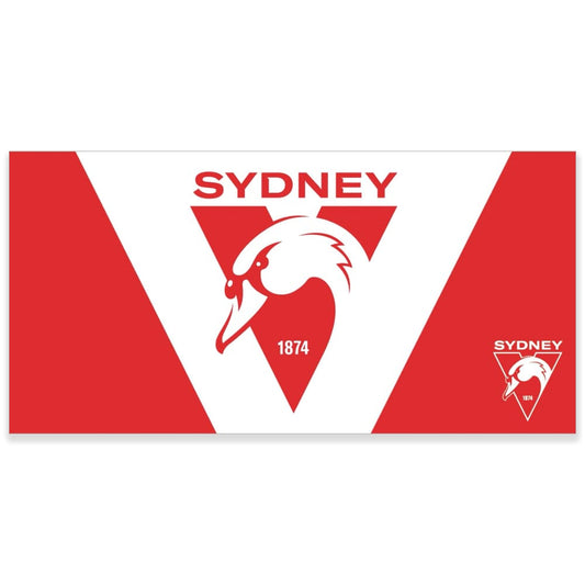 Sydney Swans AFL Team Giant Pole Flag 1800mm by 900mm