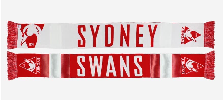 Sydney Swans AFL Adults Linebreak Scarf