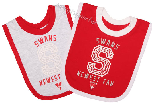 Sydney Swans Baby Bib 2 Pack