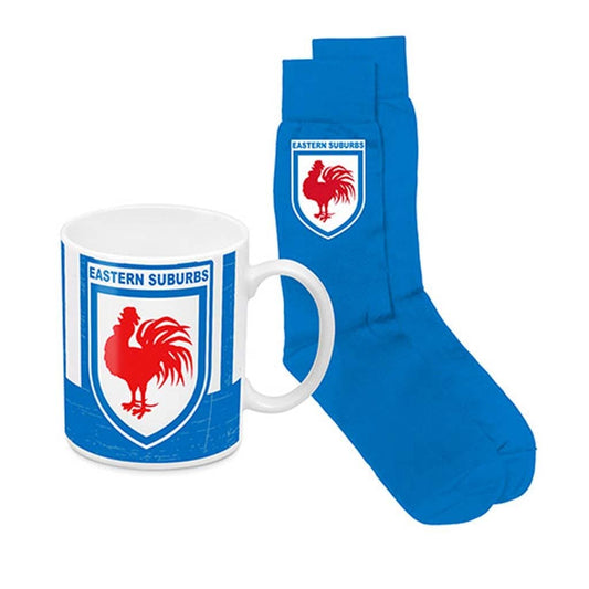 Sydney Roosters NRL Heritage Mug + Sock Gift Pack