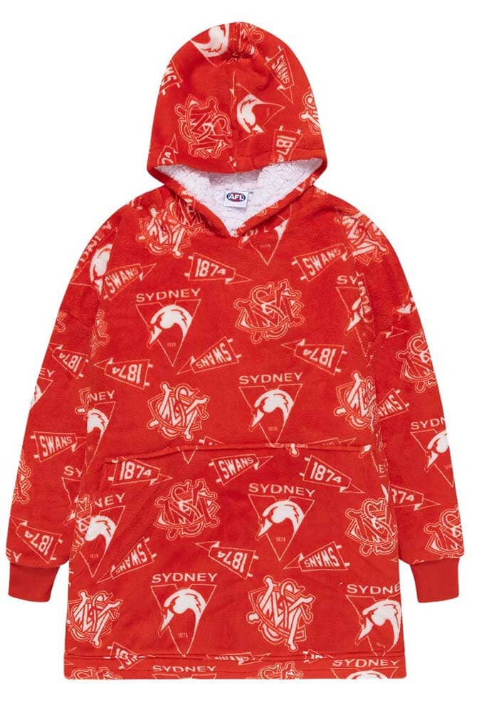 Sydney Swans AFL Adults Sherpie Snugget Onesie Oversized Hoody