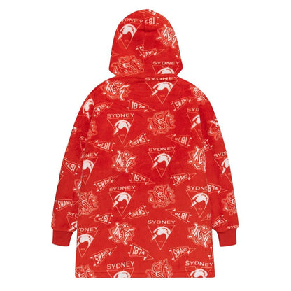 Sydney Swans AFL Adults Sherpie Snugget Onesie Oversized Hoody