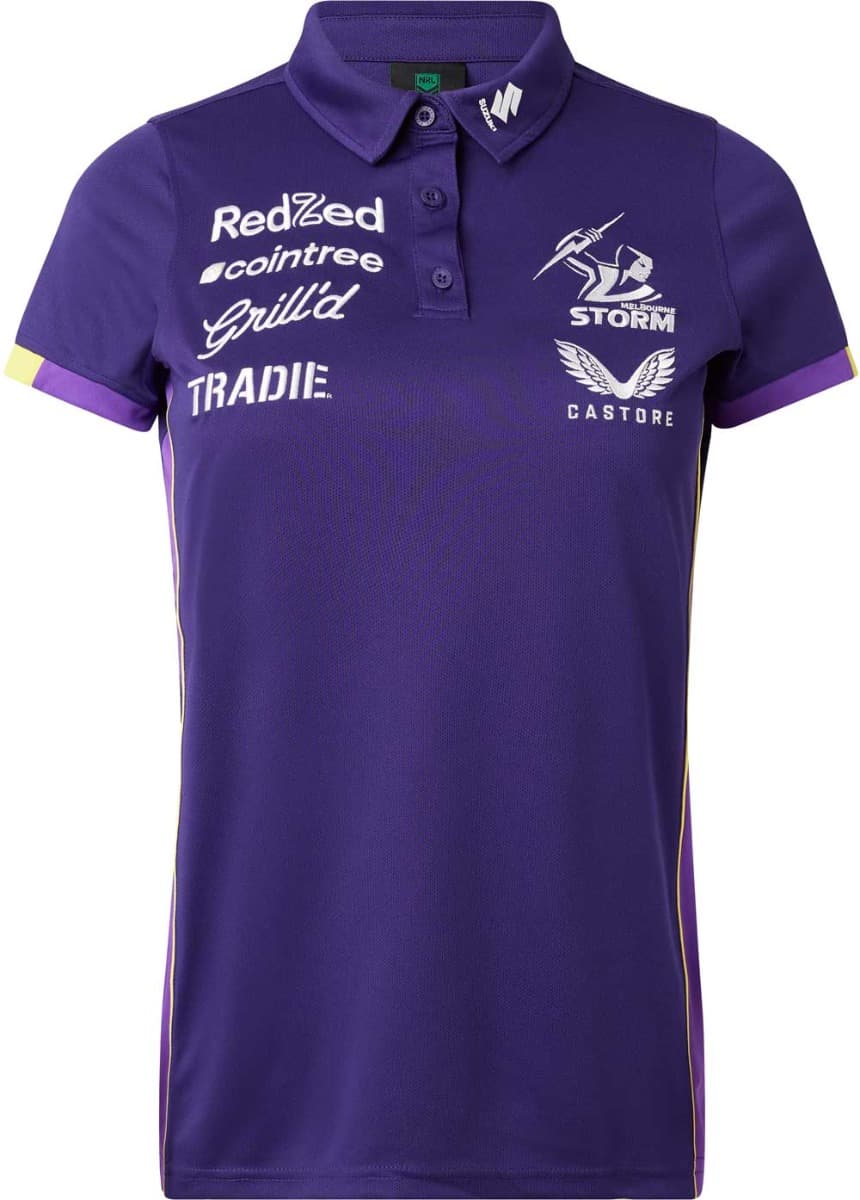 Melbourne Storm 2023 NRL Ladies Media Players Polo Shirt