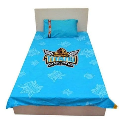 Gold Coast Titans NRL Single Quilt Cover Set