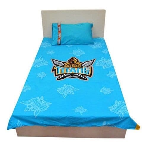 Gold Coast Titans NRL Single Quilt Cover Set