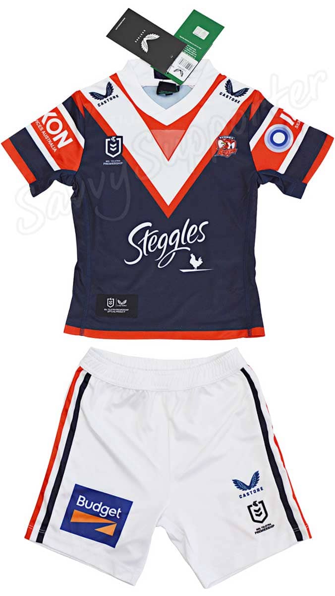 Sydney Roosters NRL Kids Toddler Home Jersey Combo (2yrs-7rs)