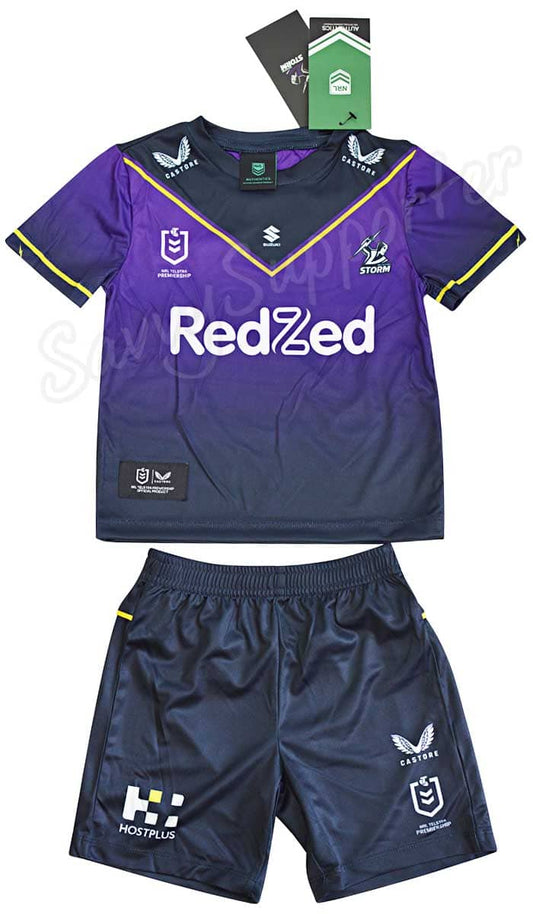 Melbourne Storm NRL Toddler Home Jersey Kit Sizes 3-8 Years