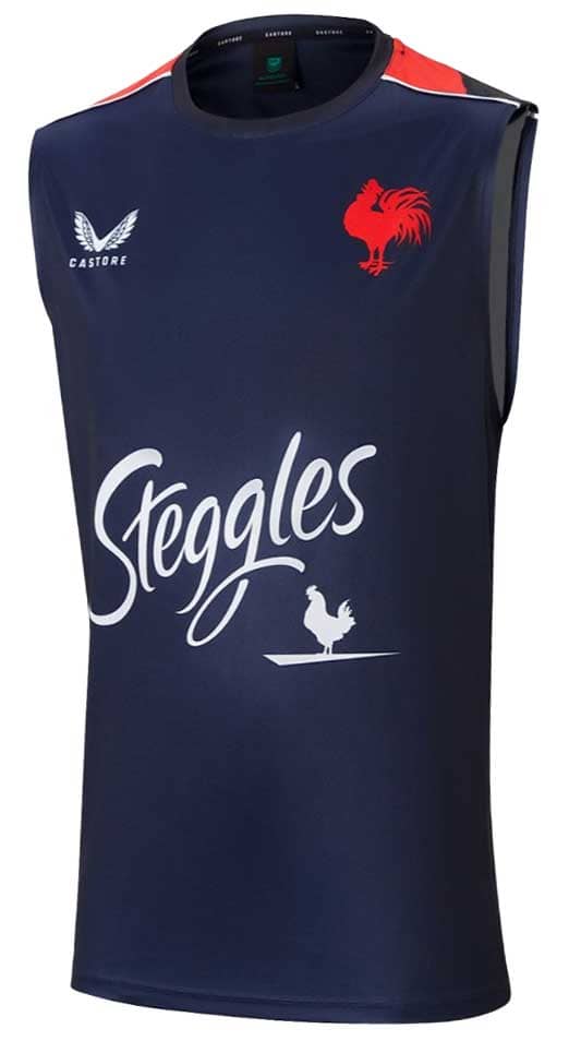 Sydney Roosters NRL Mens Navy Training Singlet