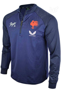 Sydney Roosters NRL Mens Navy Training Quarter Zip Top