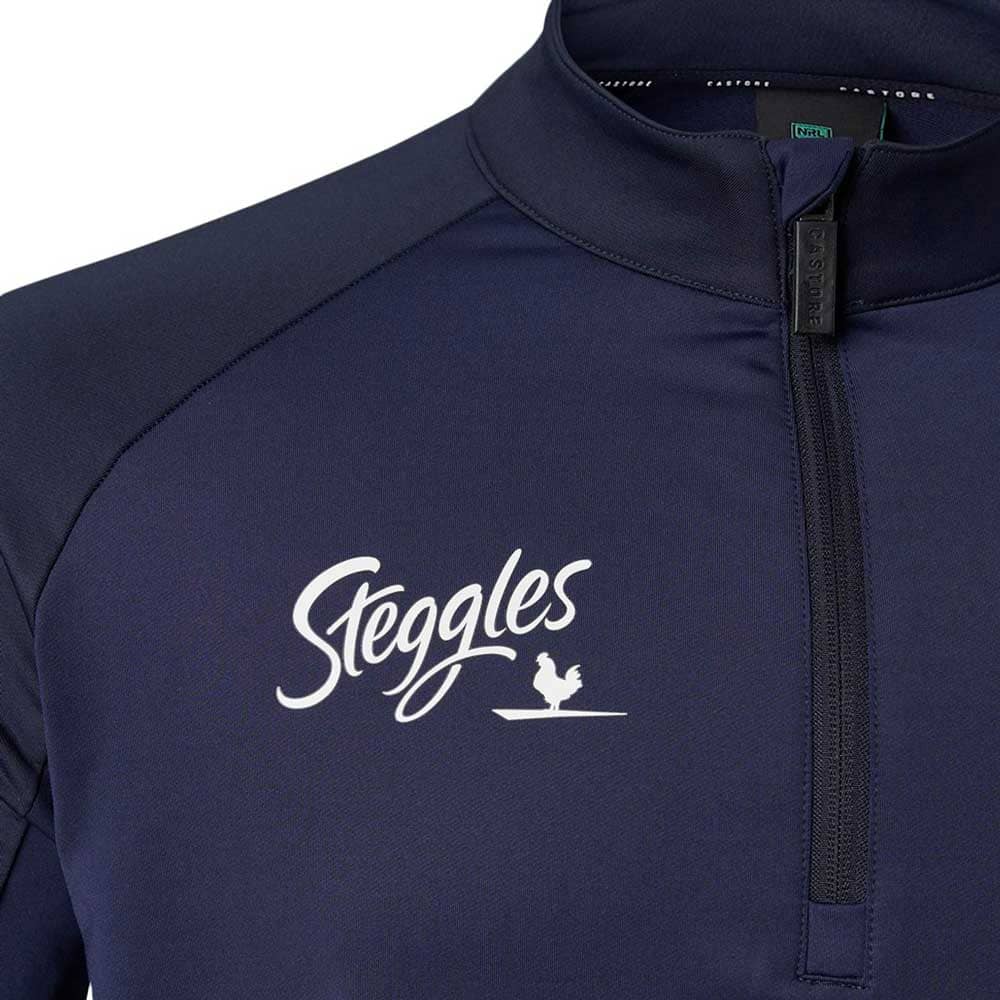 Sydney Roosters NRL Mens Navy Training Quarter Zip Top