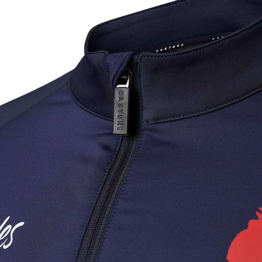 Sydney Roosters NRL Mens Navy Training Quarter Zip Top