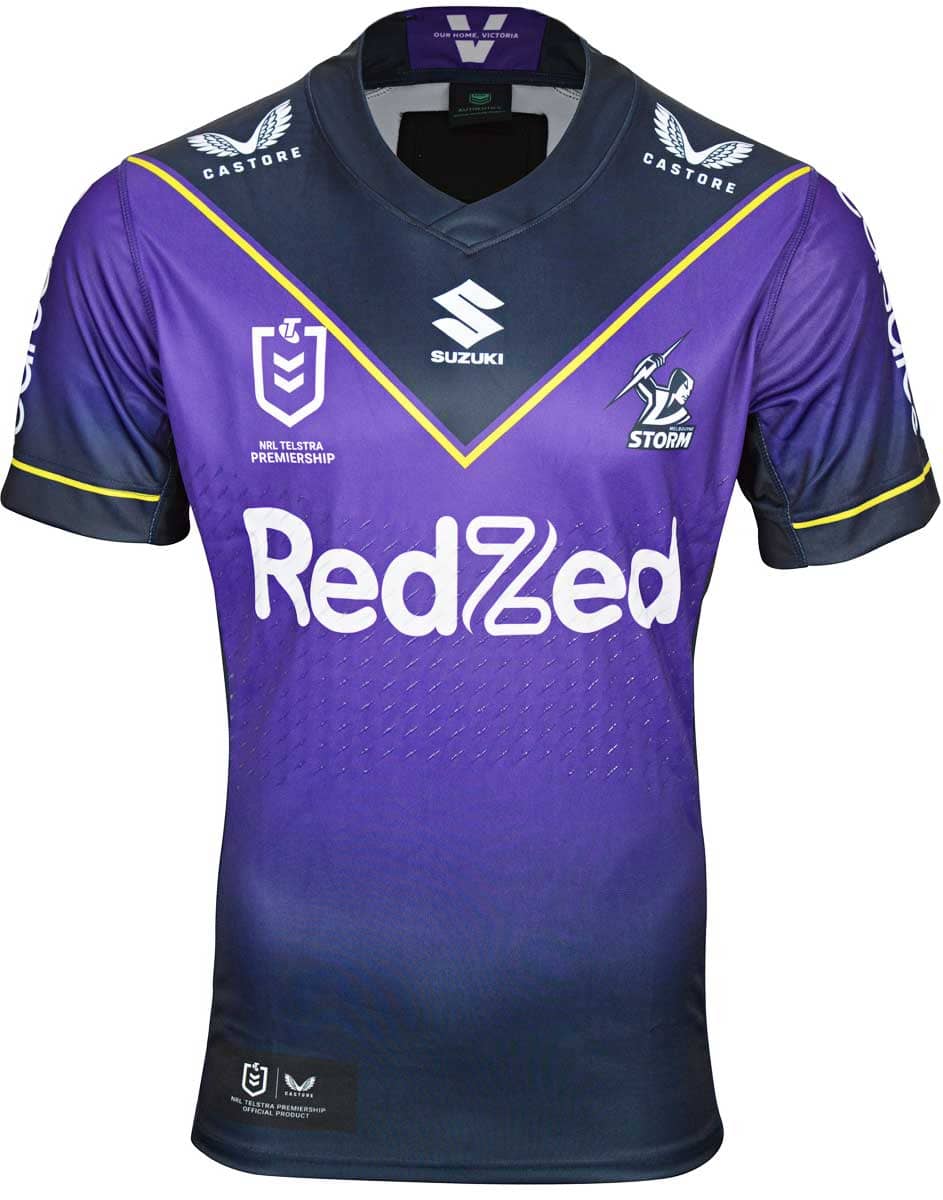Melbourne Storm NRL Player Issue Home Jersey with GPS Pocket