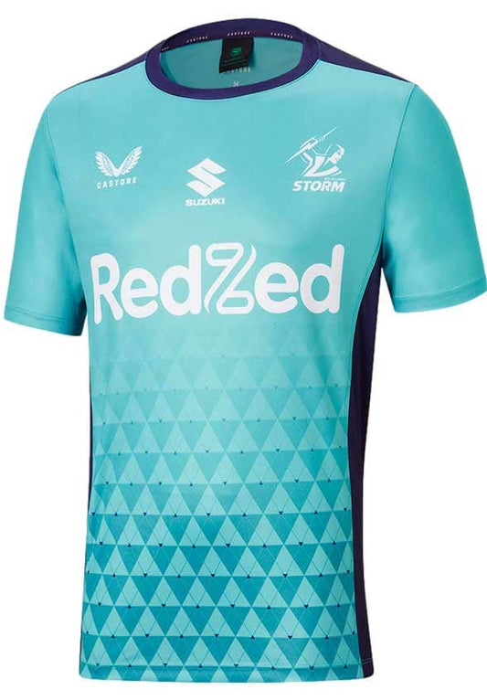 Melbourne Storm NRL Mens Turquoise Training Shirt