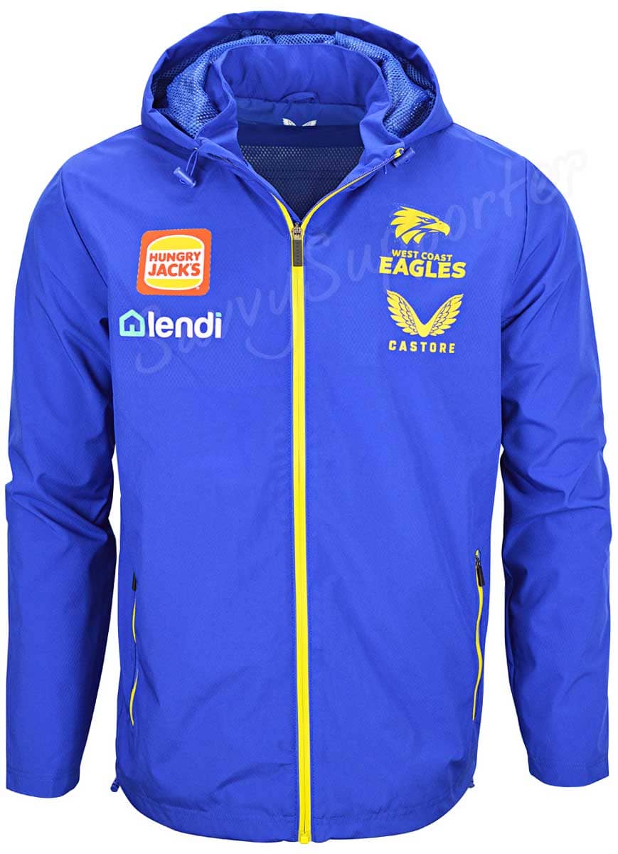 West Coast Eagles AFL Mens Wet Weather Jacket