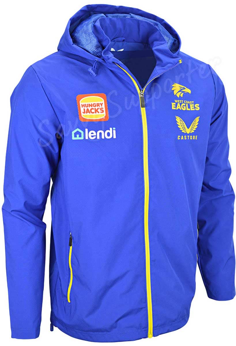 West Coast Eagles AFL Mens Wet Weather Jacket