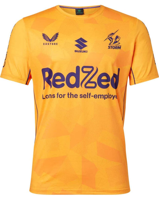 Melbourne Storm 2023 NRL Mens Orange Training Shirt