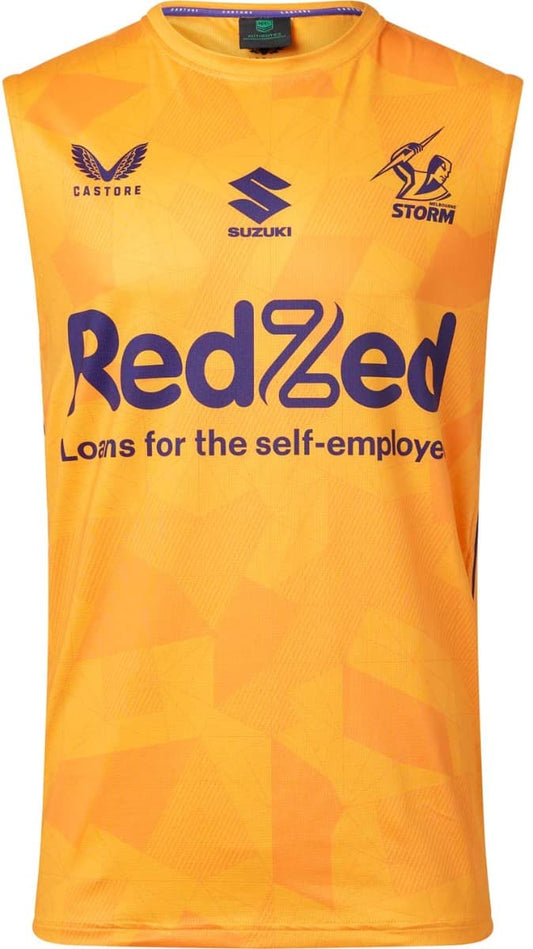 Melbourne Storm 2023 NRL Mens Orange Training Singlet